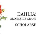 Dahlias Alongside Grand Lake Logo