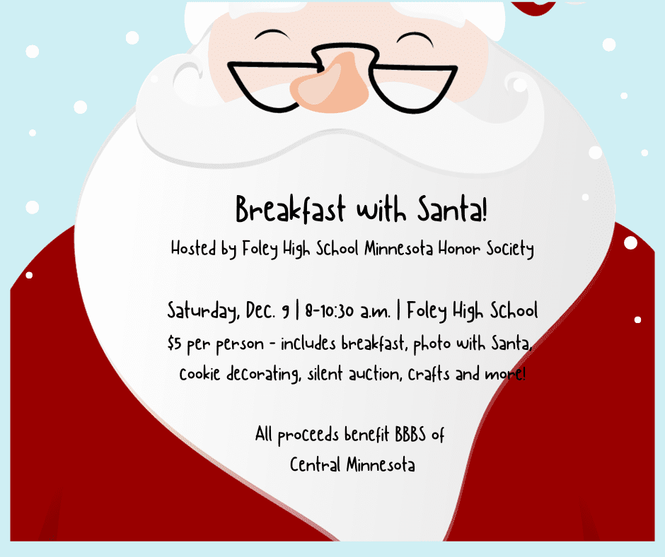 Details for breakfast with Santa activity