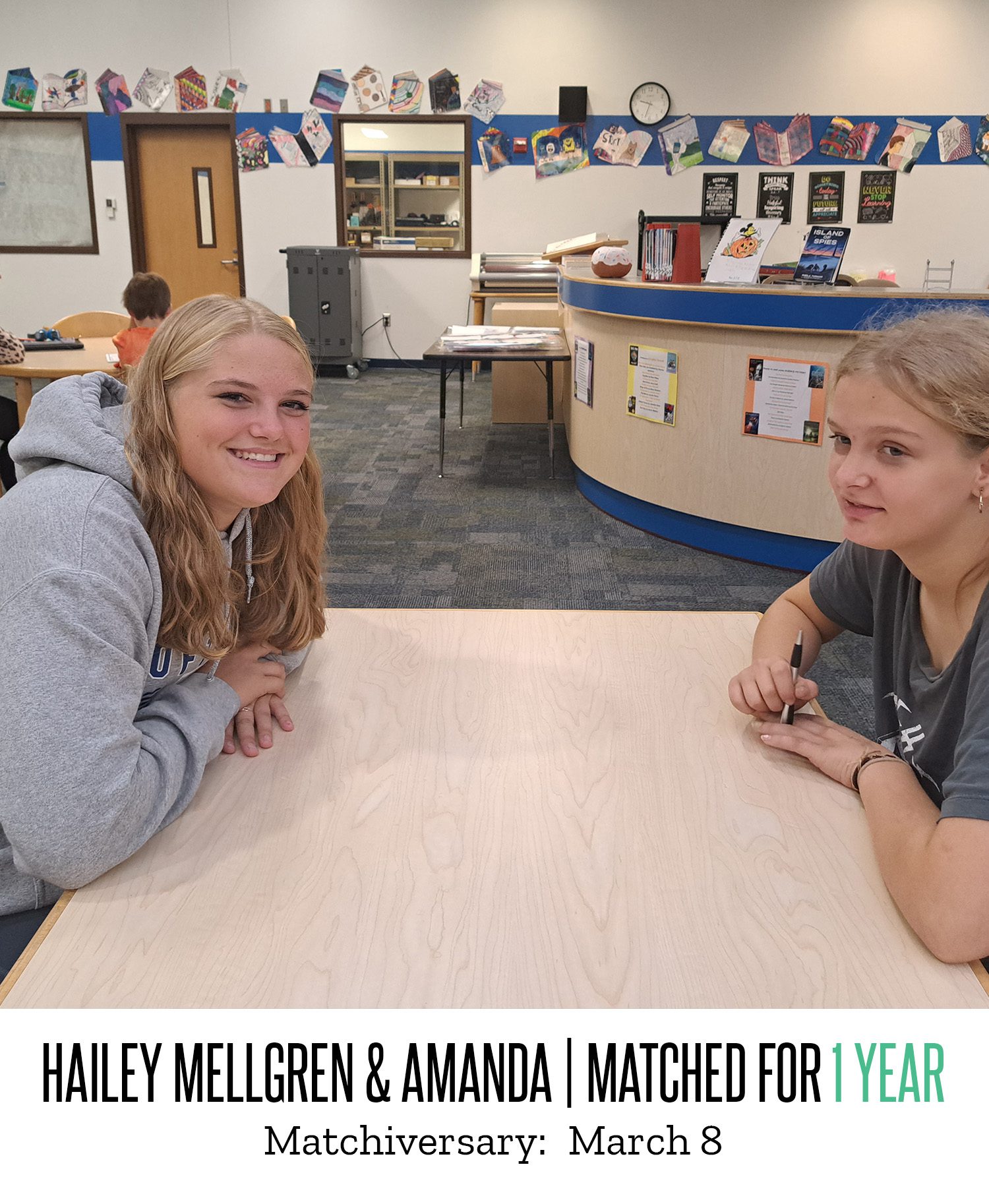 Hailey Mellgren and Amanda 1 Year Matchiversary 2024