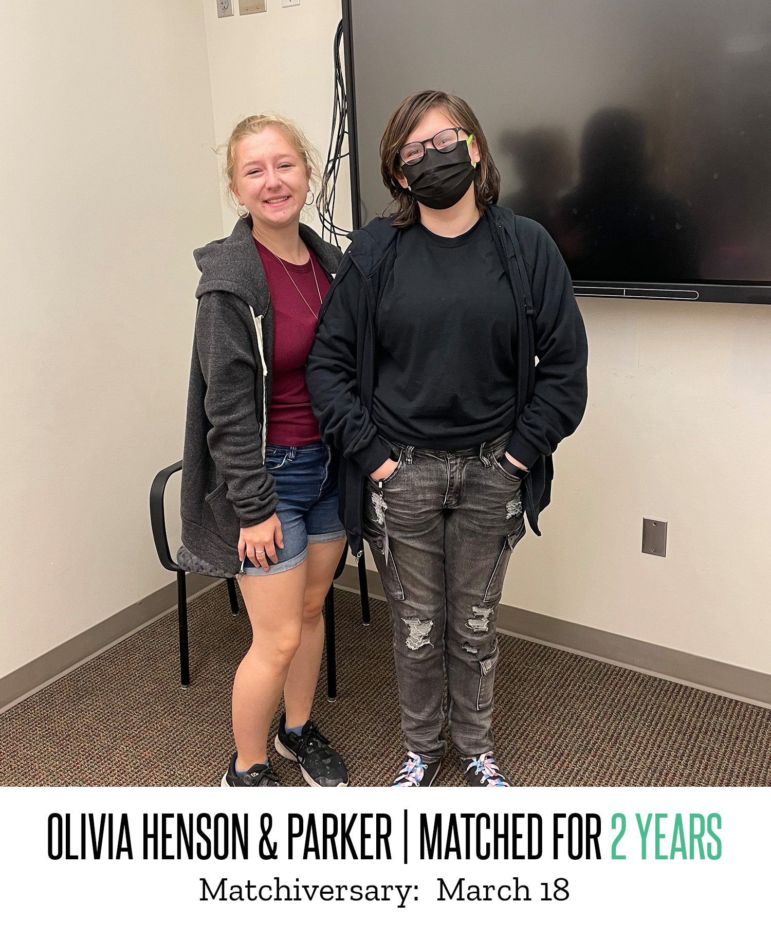 Olivia Henson and Parker 2 Year Matchiversary 2024
