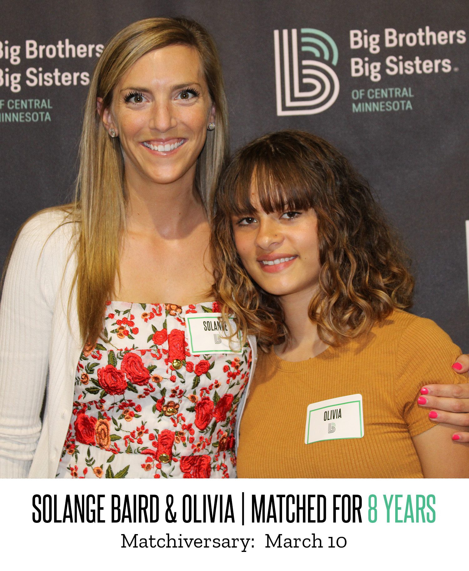Solange Baird and Olivia 8 Year Matchiversary 2024
