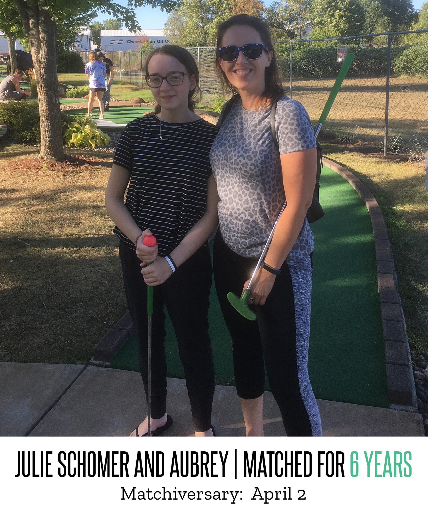 Julie Schomer and Aubrey 6 Year Matchiversary 2024