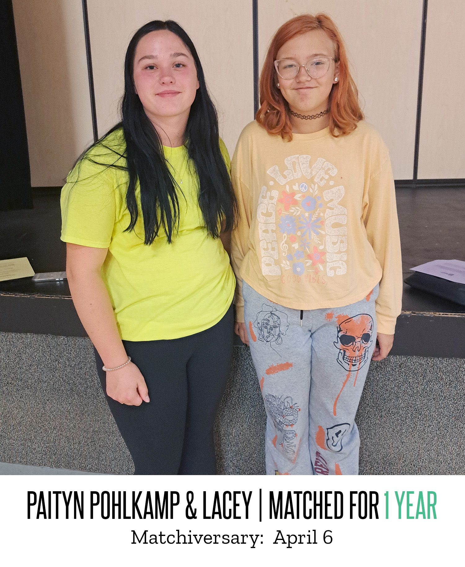 Paityn Pohlkamp and Lacey 1 Year Matchiversary 2024