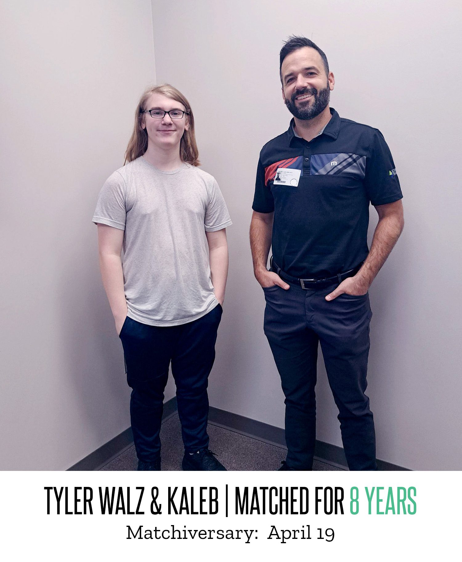 Tyler Walz and Kaleb 8 Year Matchiversary 2024