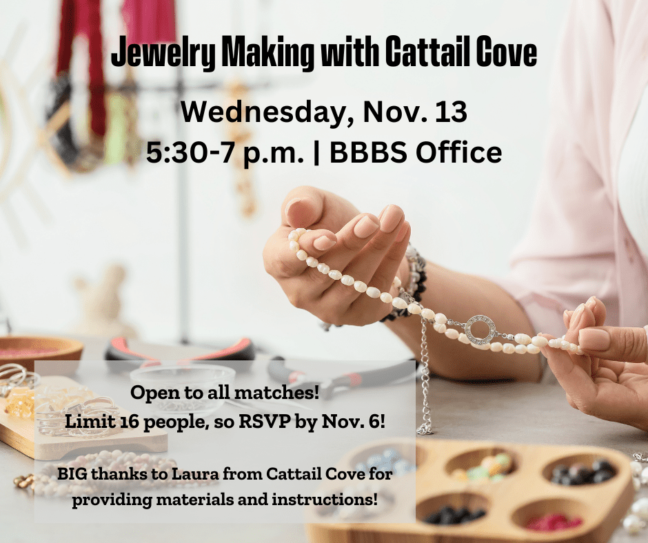 Details for jewelry making activity with Cattail Cove