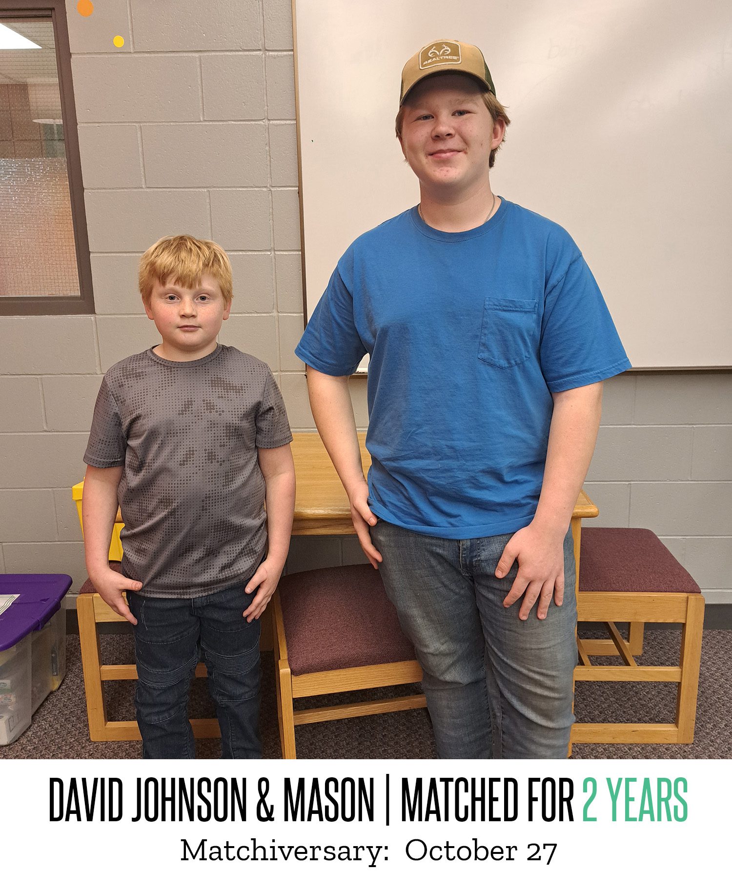 David Johnson and Mason 2 Year Matchiversary