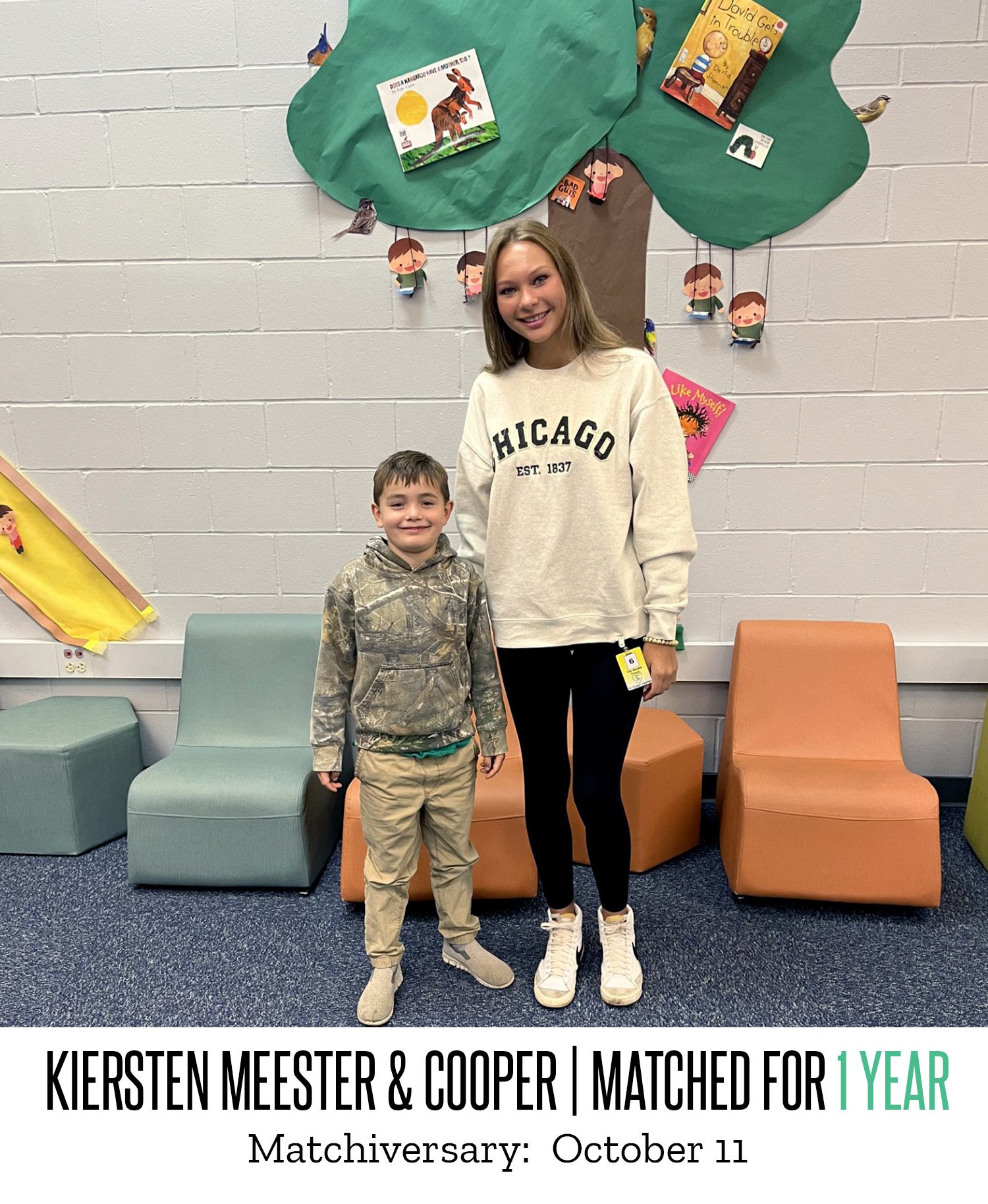 Kiersten Meester and Cooper 1 Year Matchiversary