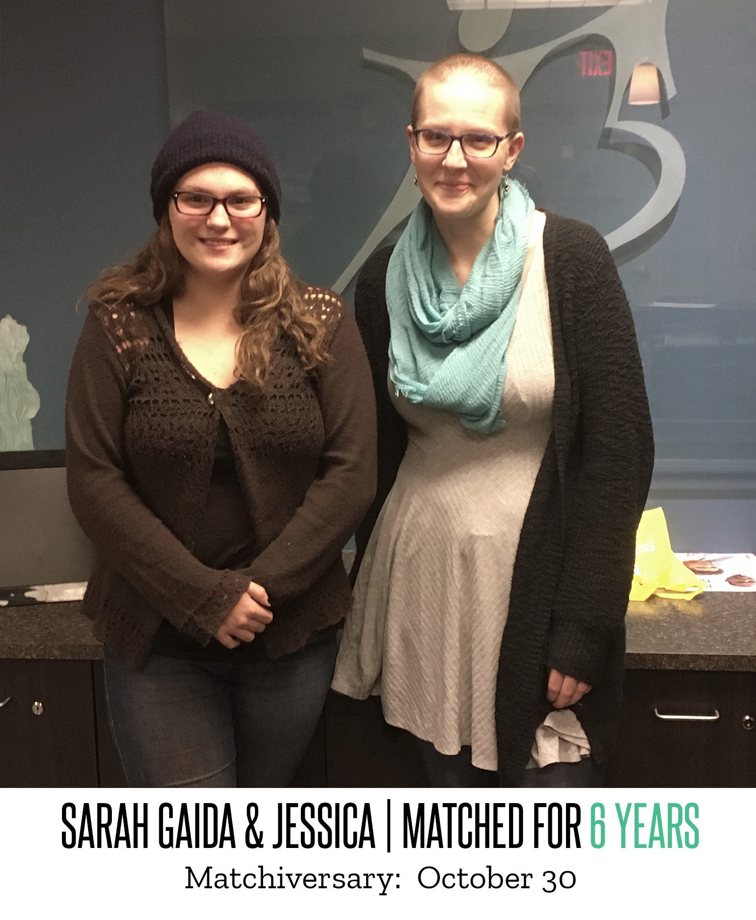 Sarah Gaida and Jessica 6 Year Matchiversary