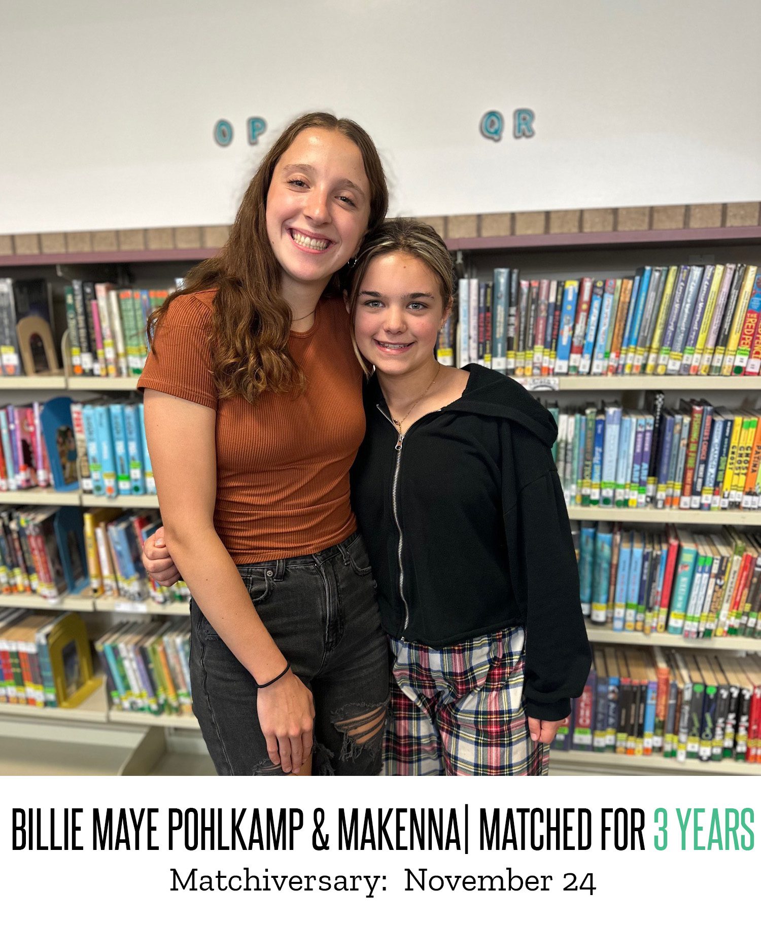 Billie Maye Pohlkamp and Makenna 3 Year Matchiversary