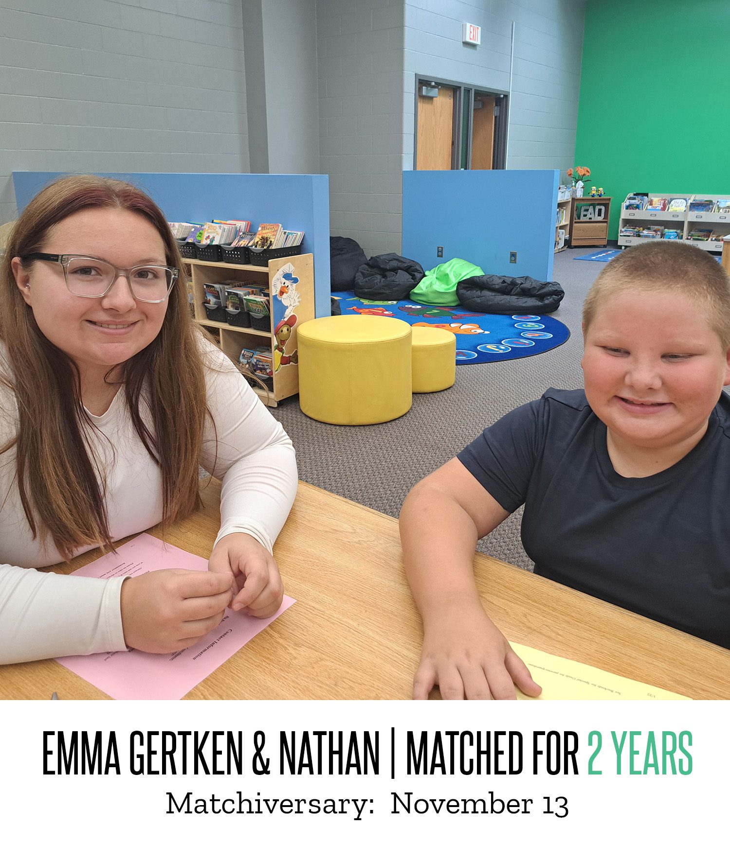 Emma Gertken and Nathan 2 Year Matchiversary