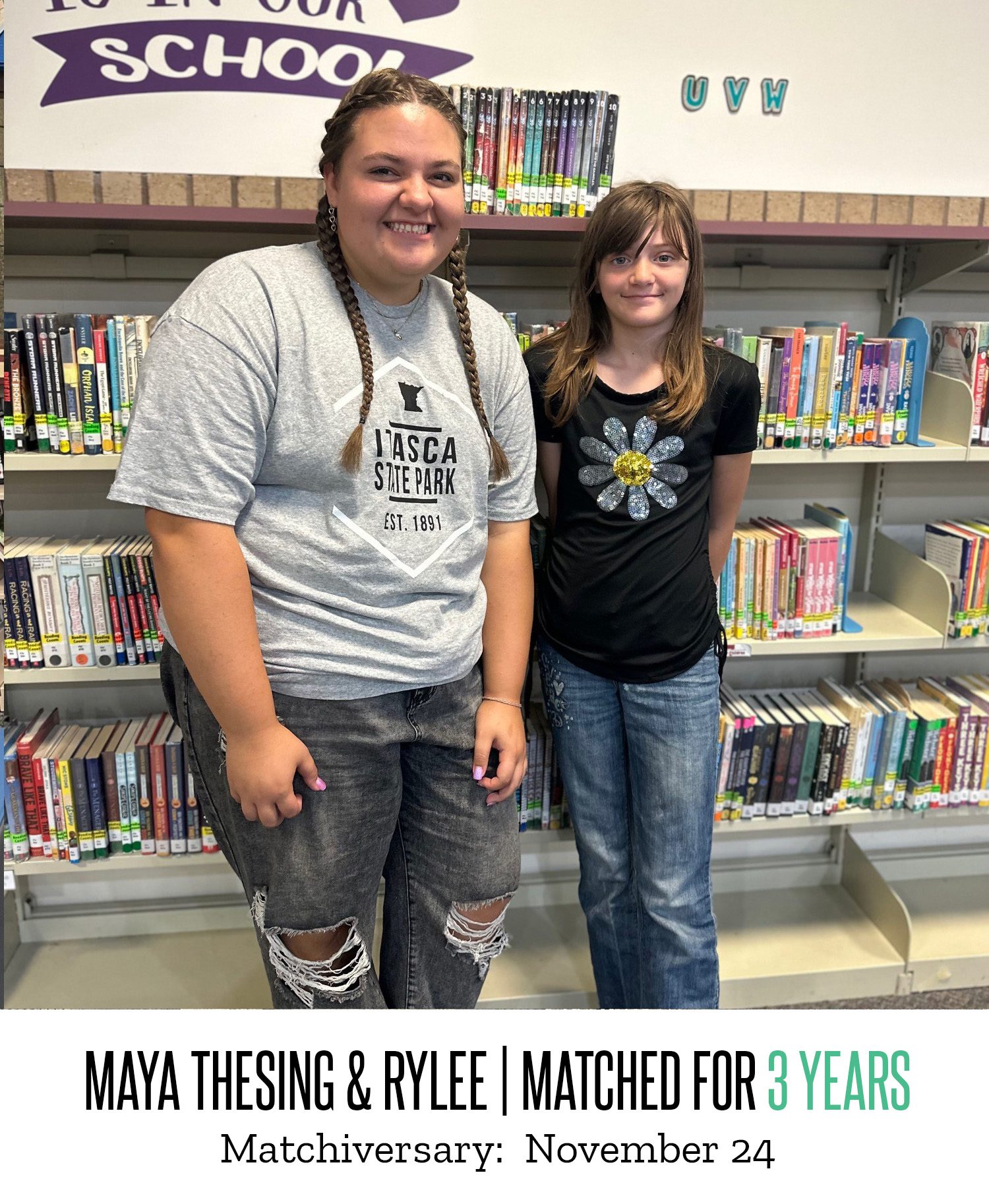 Maya Thesing and Rylee 3 Year Matchiversary