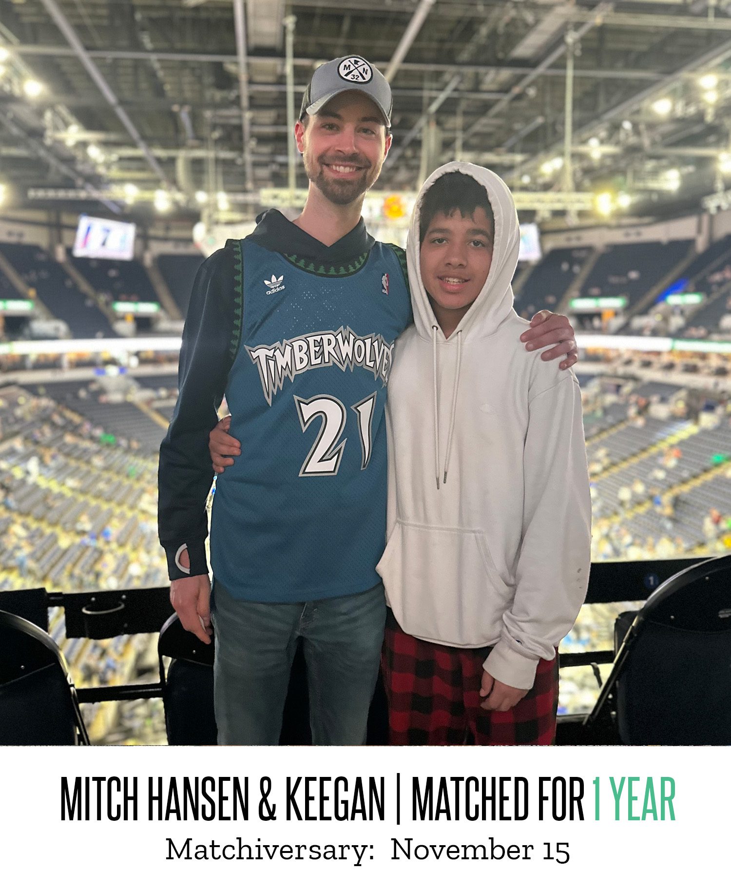 Mitch Hansen and Keegan 1 Year Matchiversary