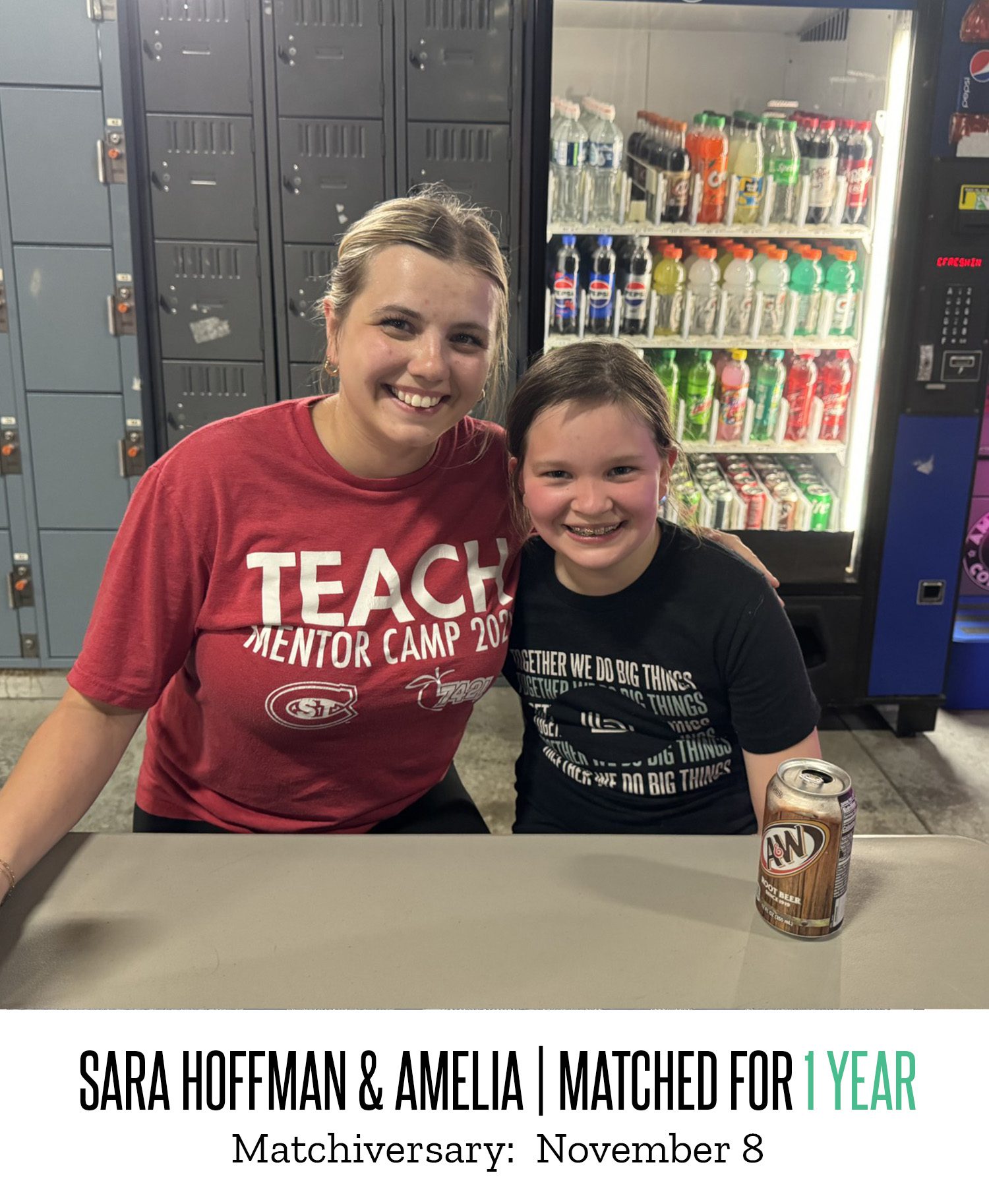 Sara Hoffman and Amelia 1 Year Matchiversary