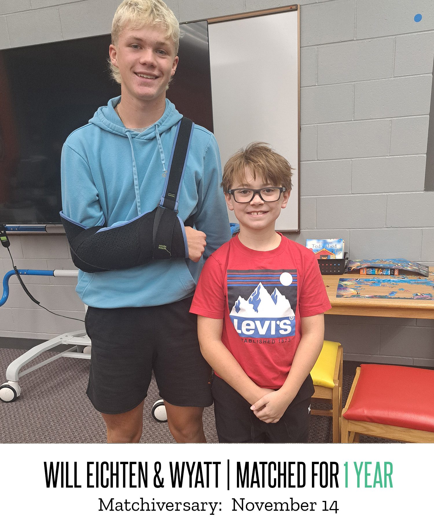 Will Eichten and Wyatt 1 Year Matchiversary