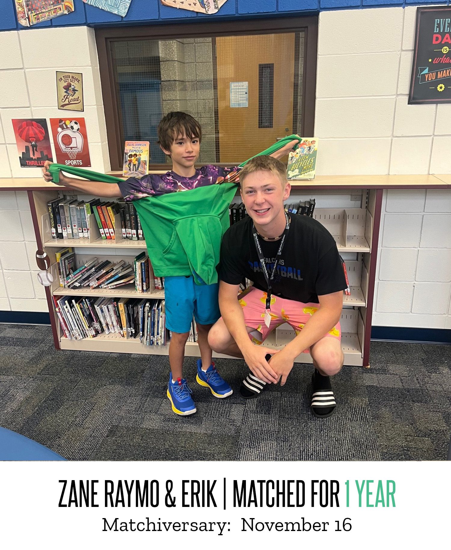 Zane Raymo and Erik 1 Year Matchiversary