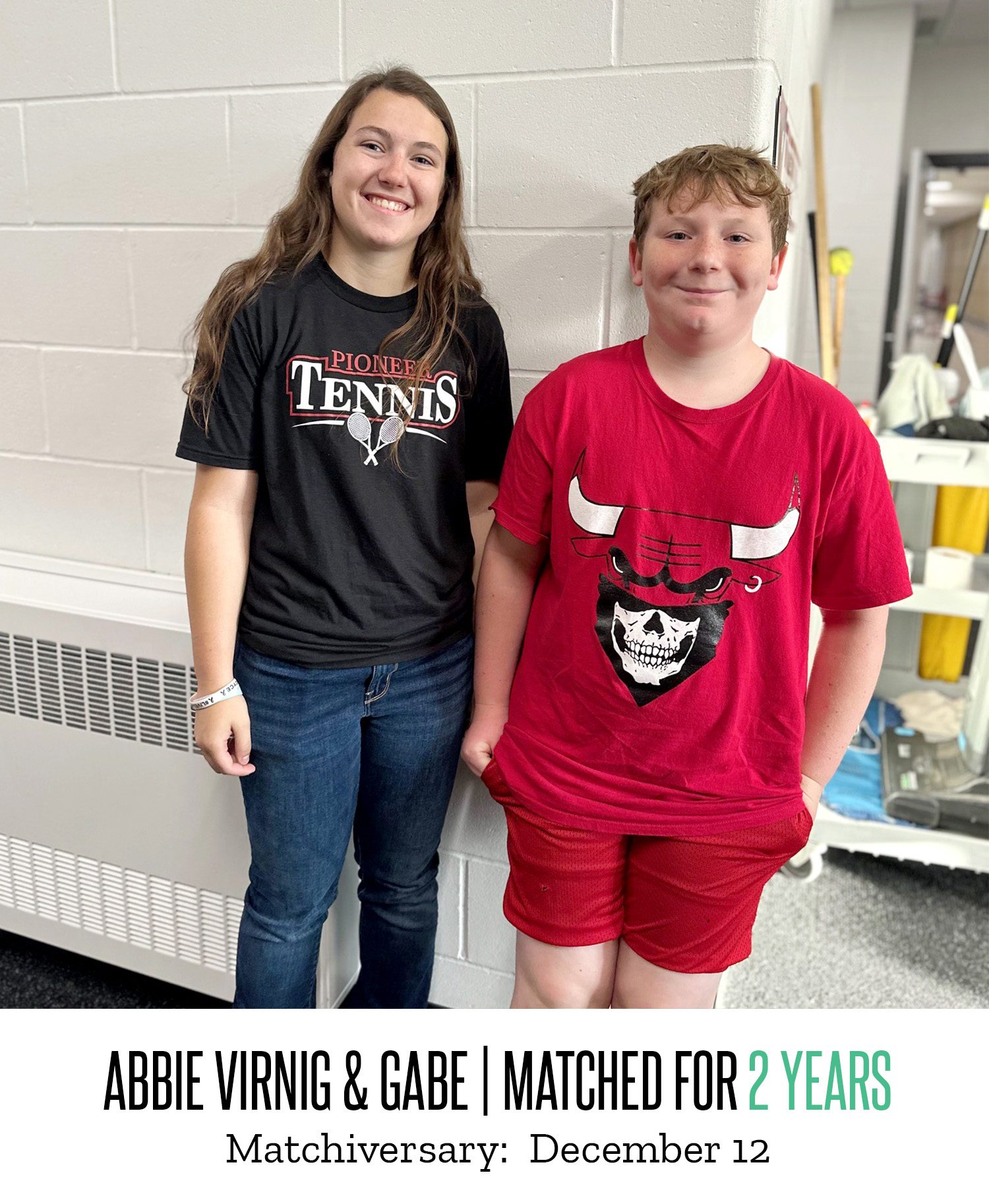 Abbie Virnig and Gabe 2 Year Matchiversary