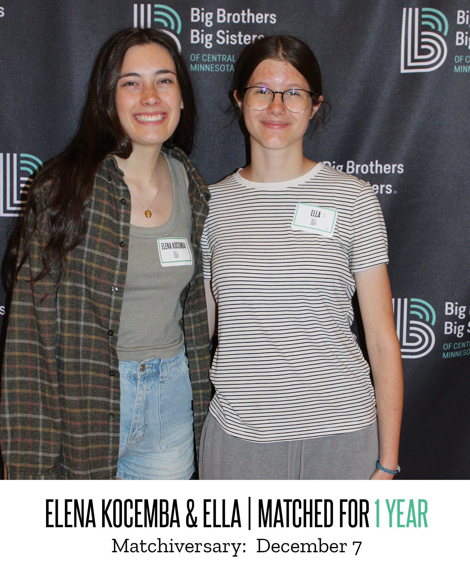 Elena Kocemba and Ella 1 Year Matchiversary