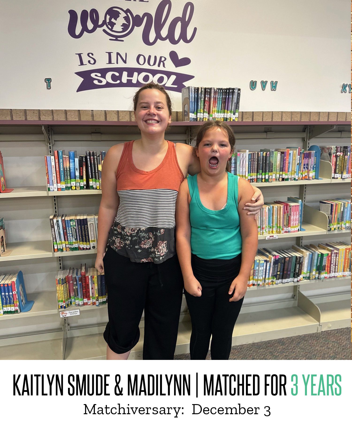 Kaitlyn Smude and Madilynn 3 Year Matchiversary