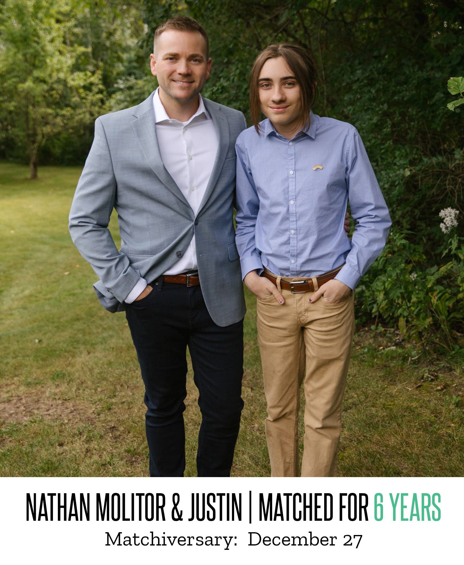 Nathan Molitor and Justin 6 Year Matchiversary