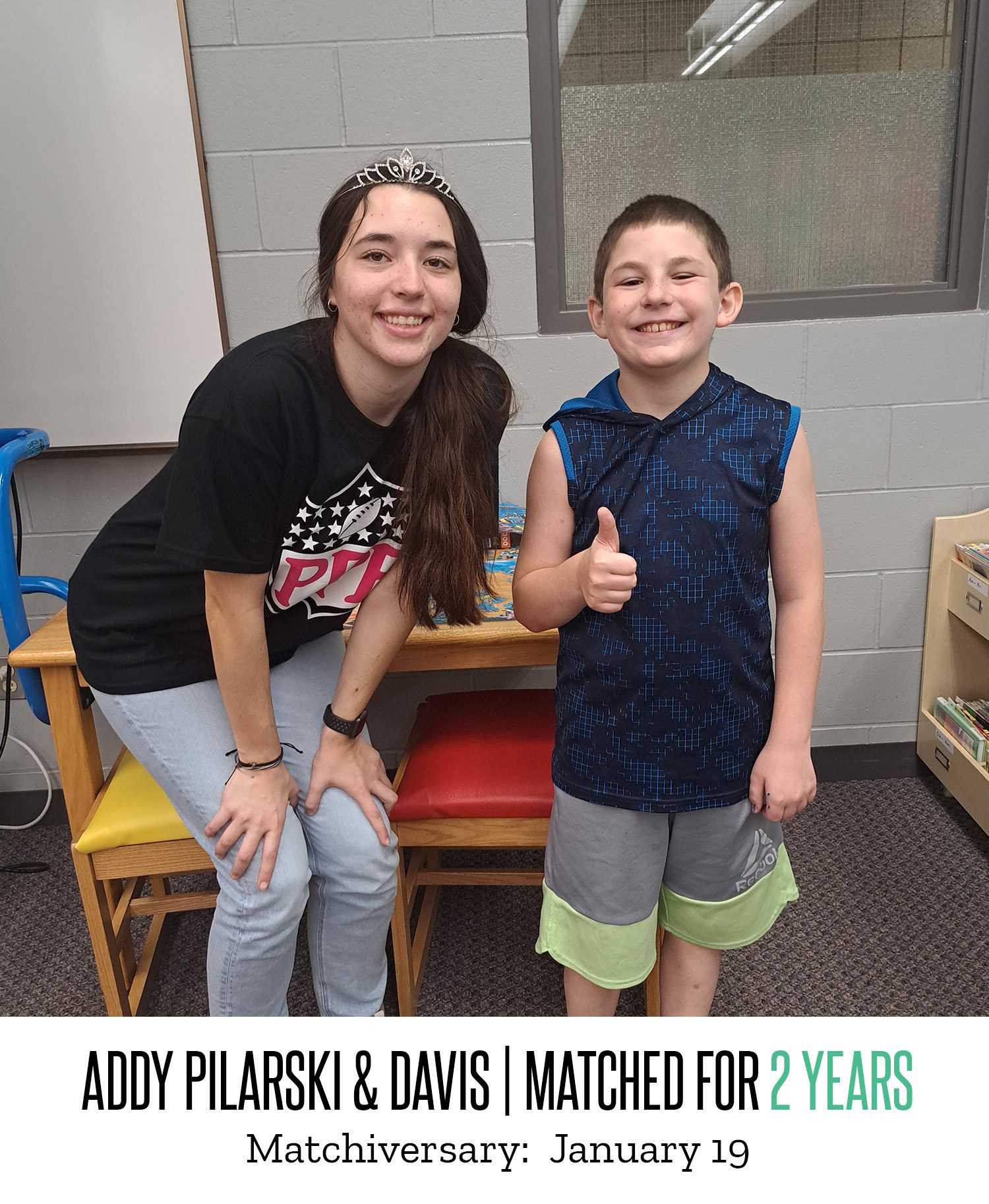 Addy Pilarski and Davis 2 Year Matchiversary