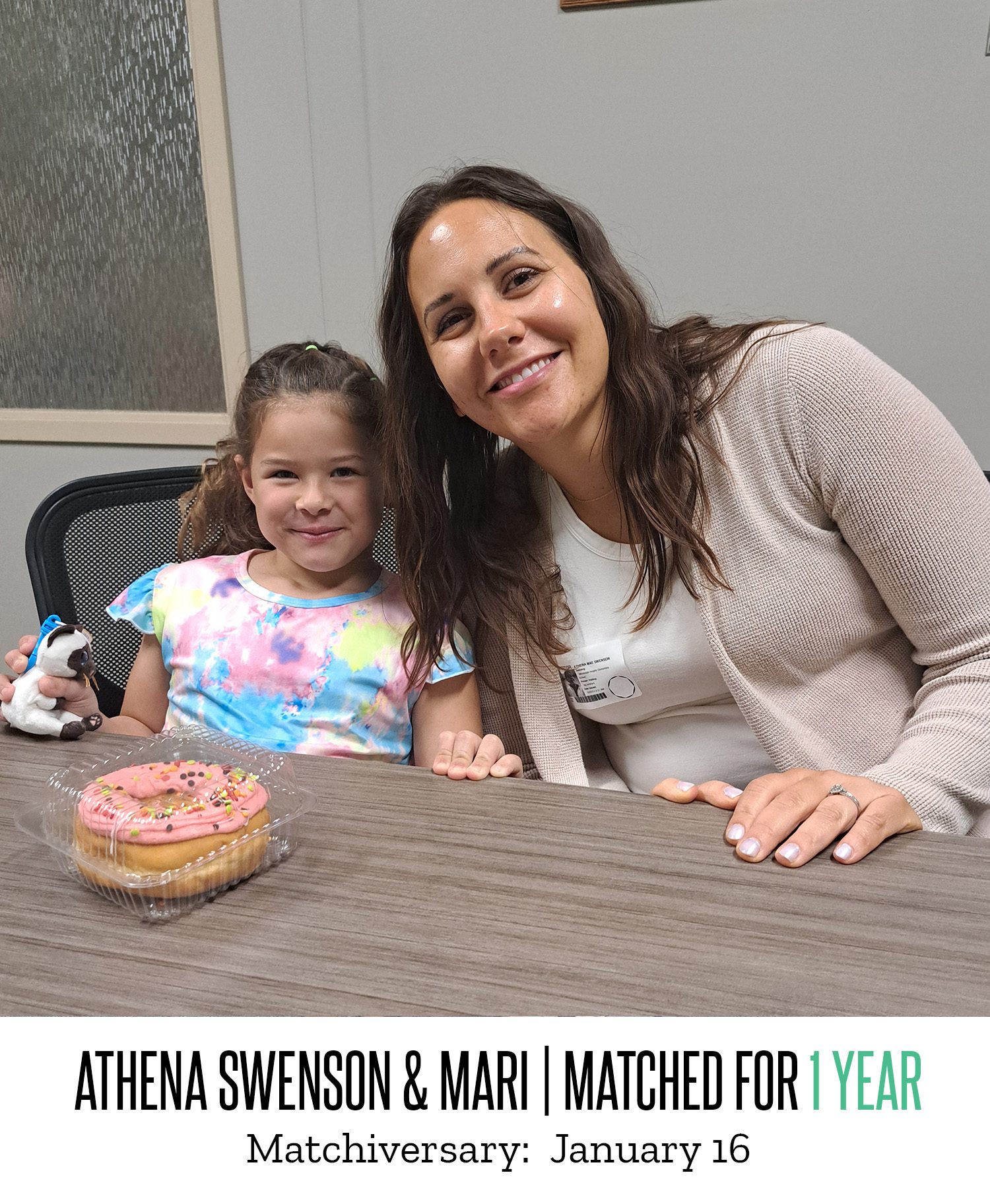 Athena Swenson and Mari 1 Year Matchiversary