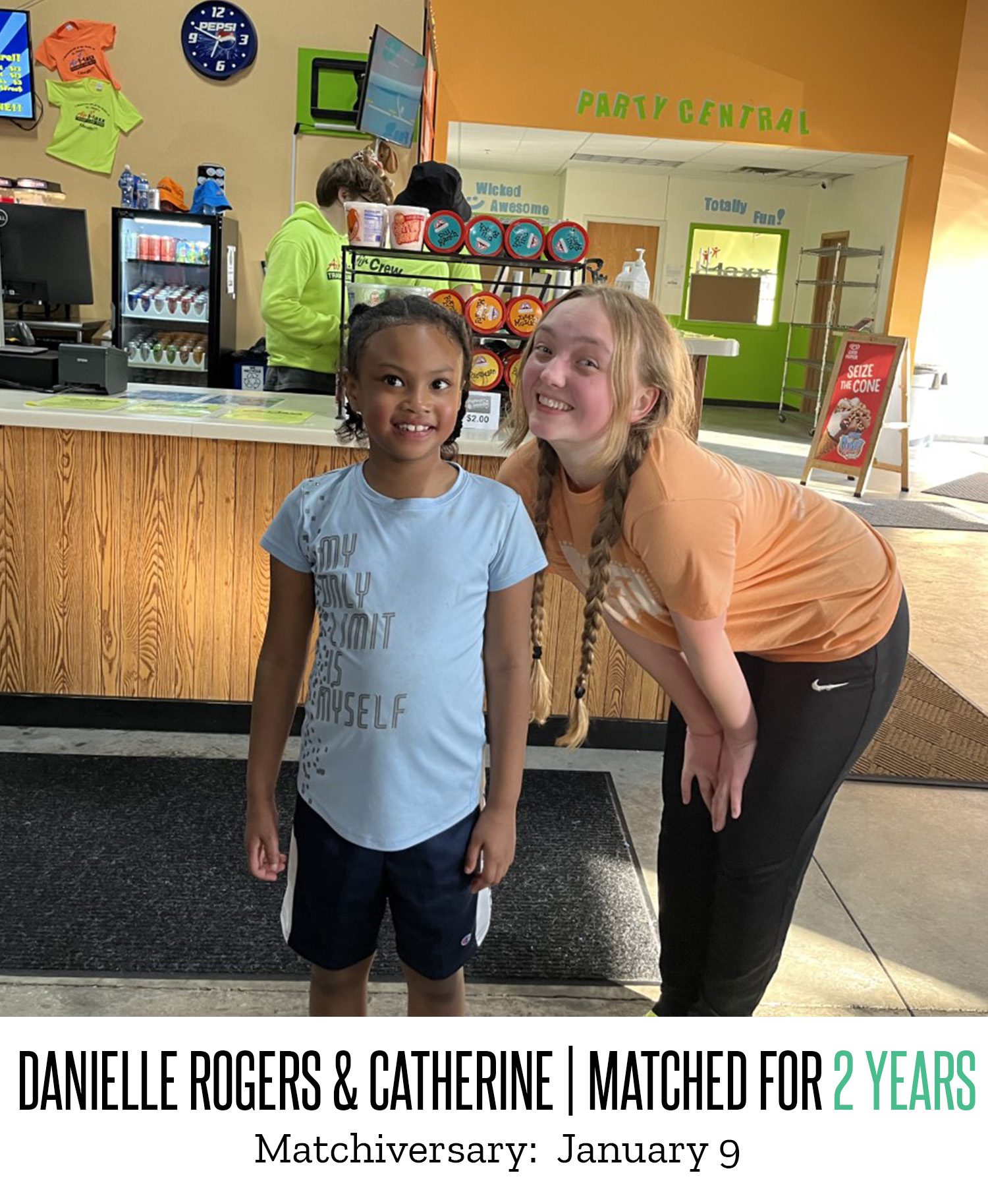 Danielle Rogers and Catherine 2 Year Matchiversary