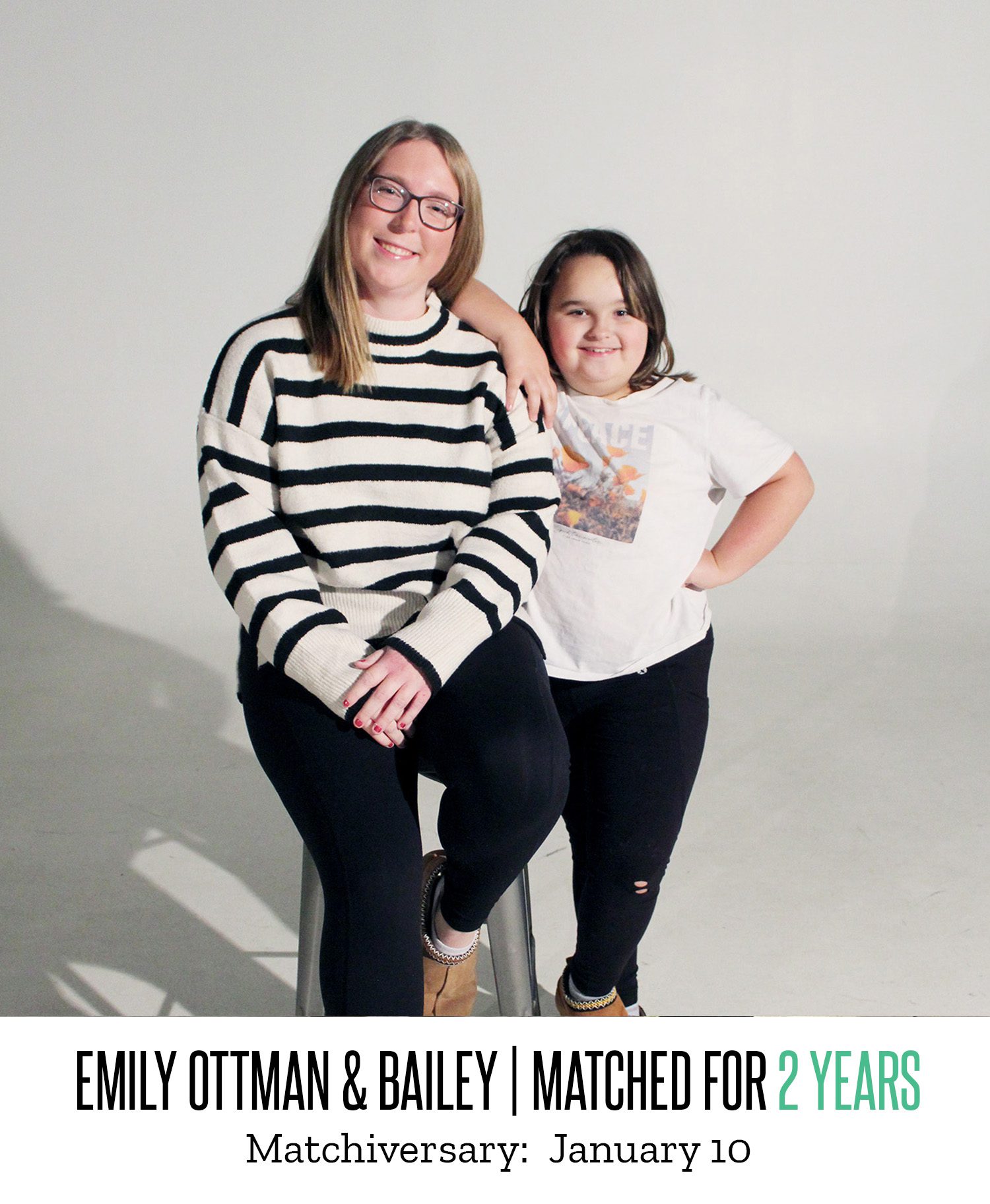 Emily Ottman and Bailey 2 Year Matchiversary