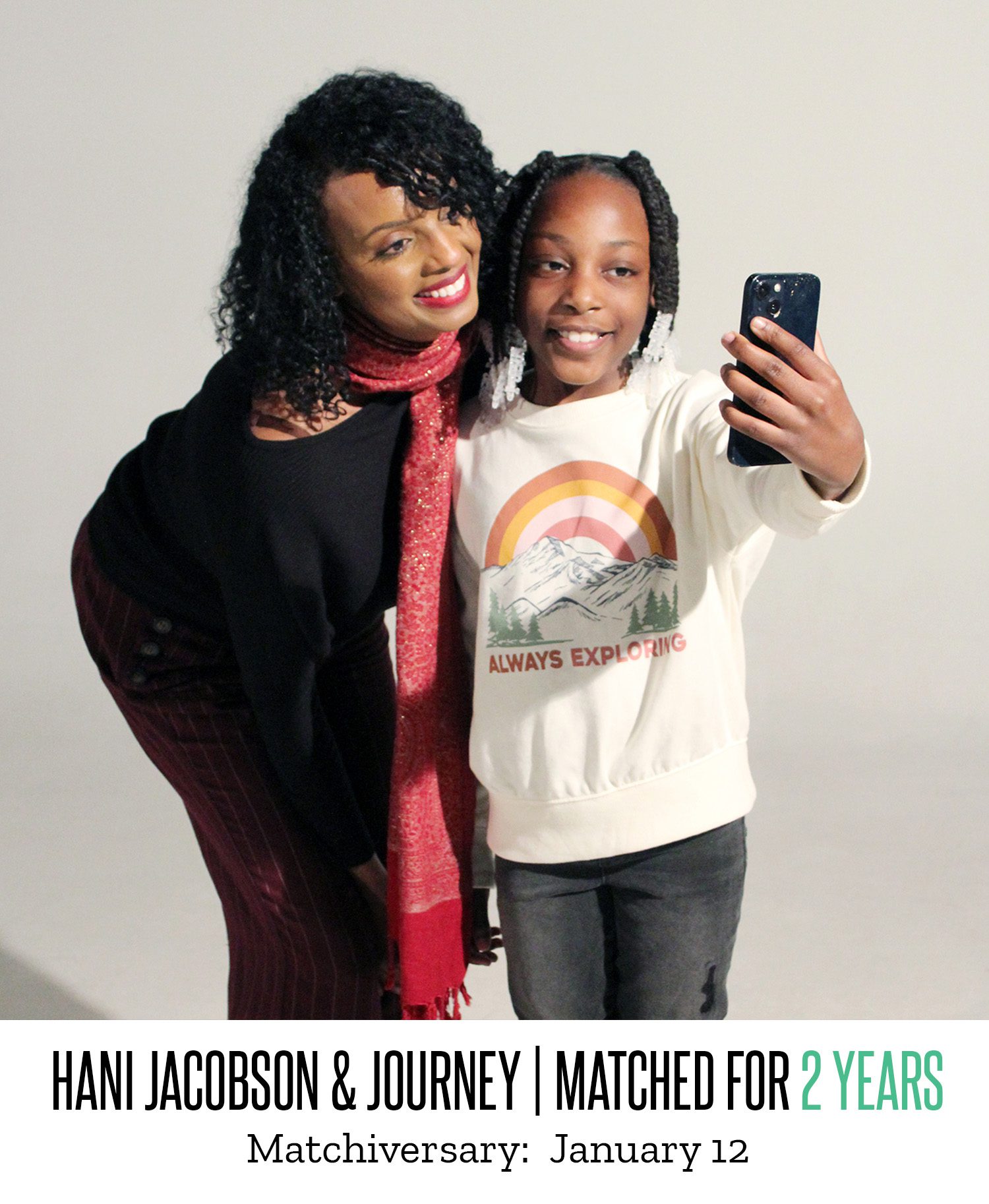 Hani Jacobson and Journey 2 Year Matchiversary