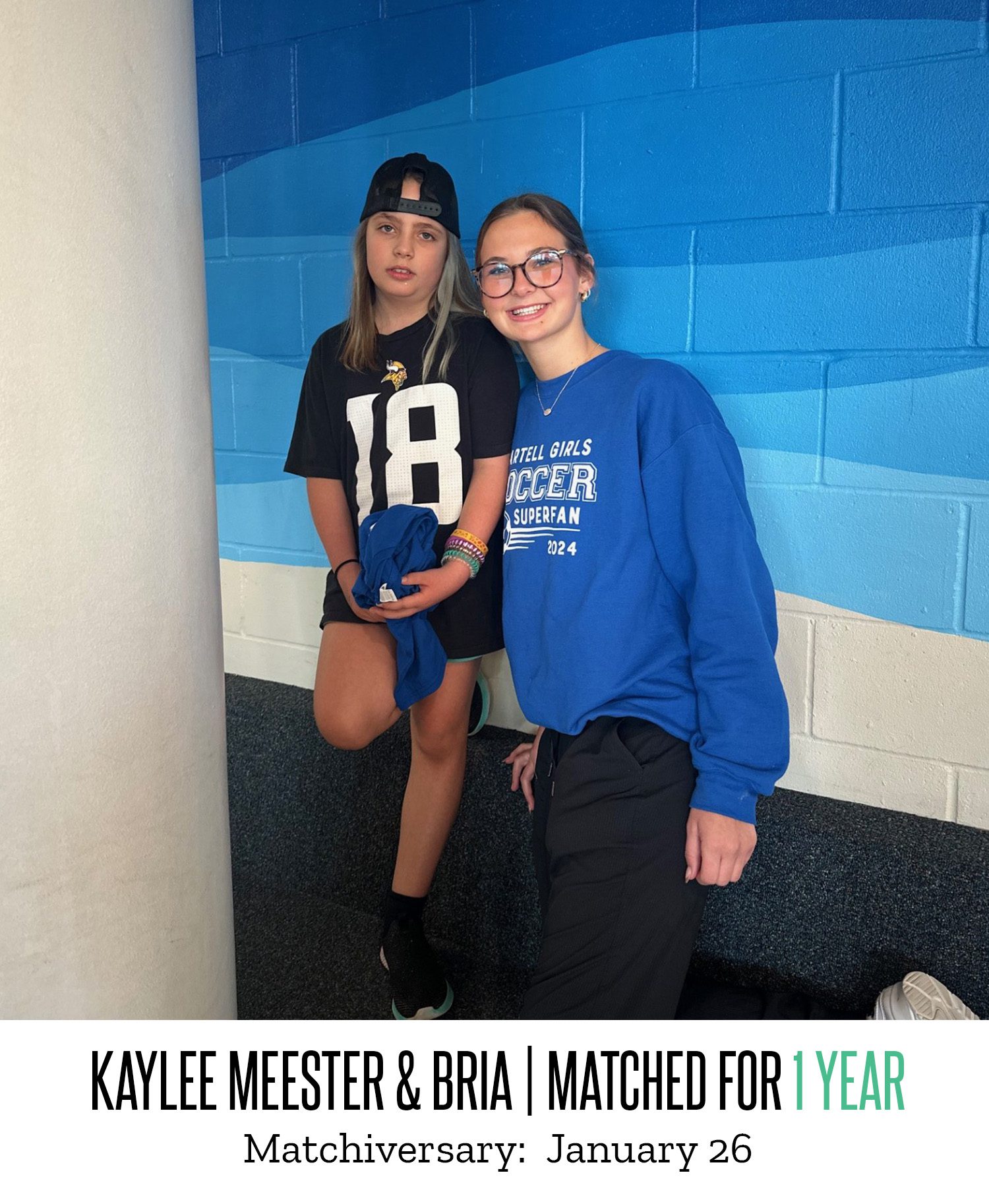 Kaylee Meester and Bria 1 Year Matchiversary