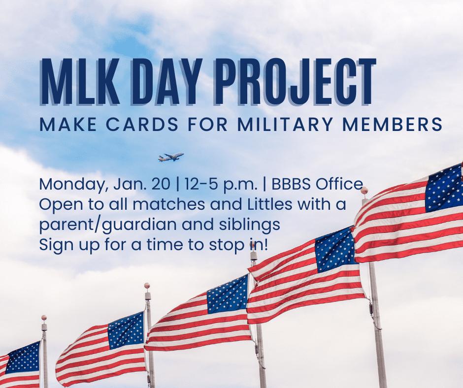 Make cards for military members on MLK Day 2025