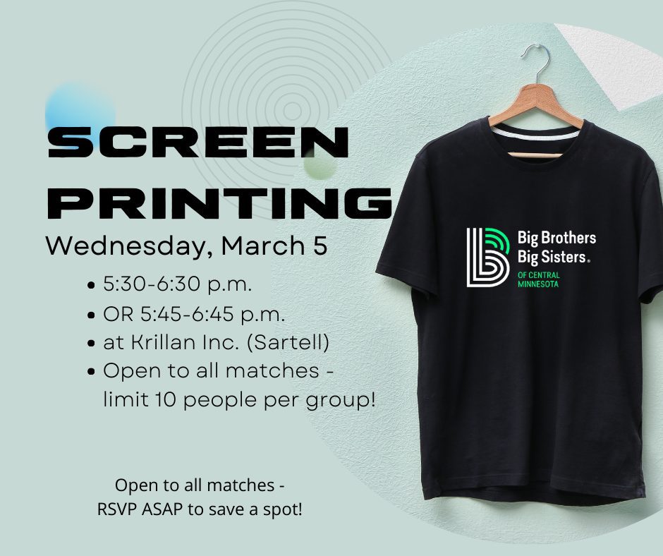 Screen printing activity info for 2025